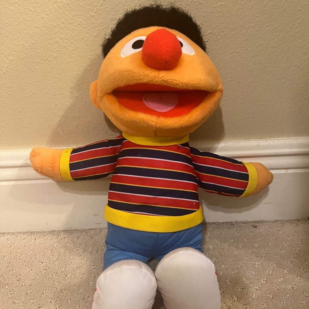 Ernie Sesame Street Plush Fisher Price Mattel 16” Celebrating 40 Years 2009